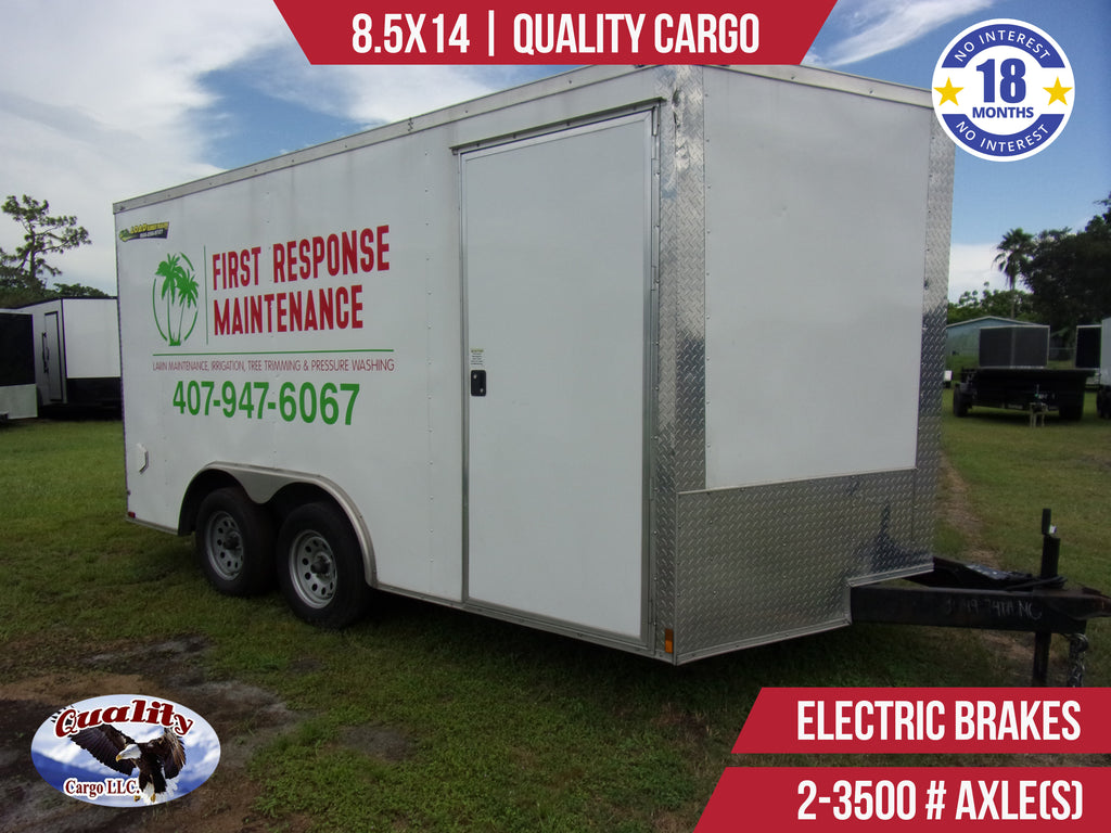 Used 8.5x14 Quality Cargo Enclosed Trailer