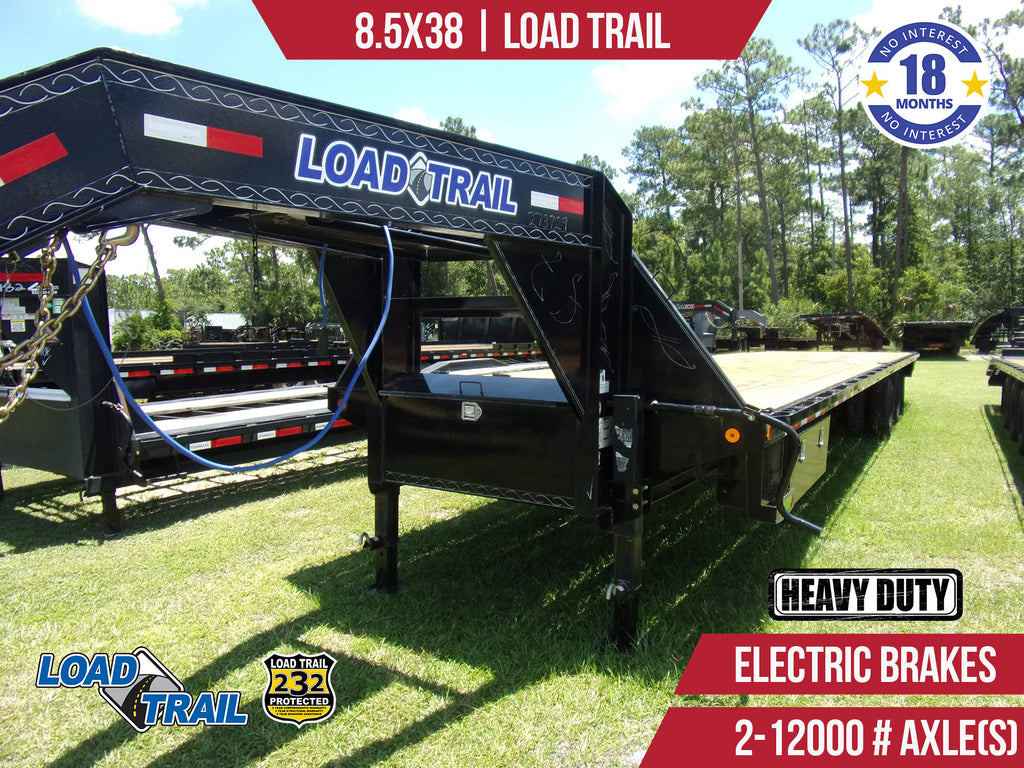 Used 8.5x38 Load Trail Flatbed Gooseneck Trailer