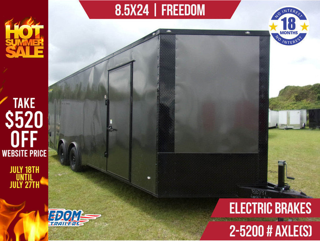 New 8.5x24 Freedom Enclosed Trailer **SUMMER SALE! TAKE $520 OFF WEBSITE PRICE**