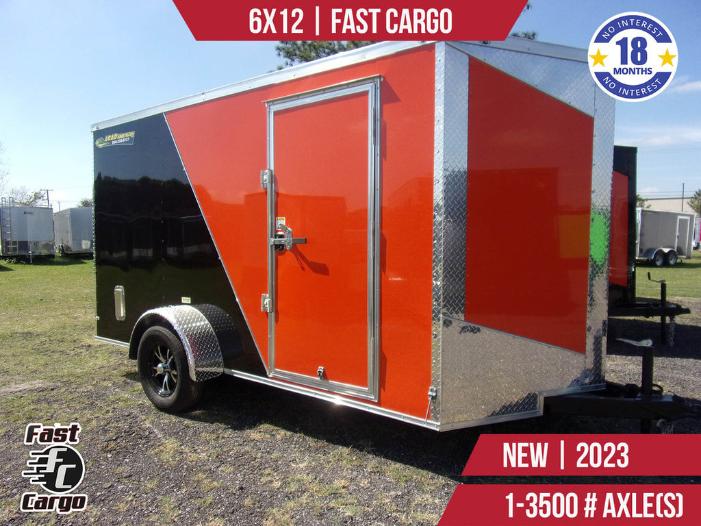 New 6x12 Fast Cargo Enclosed Trailer