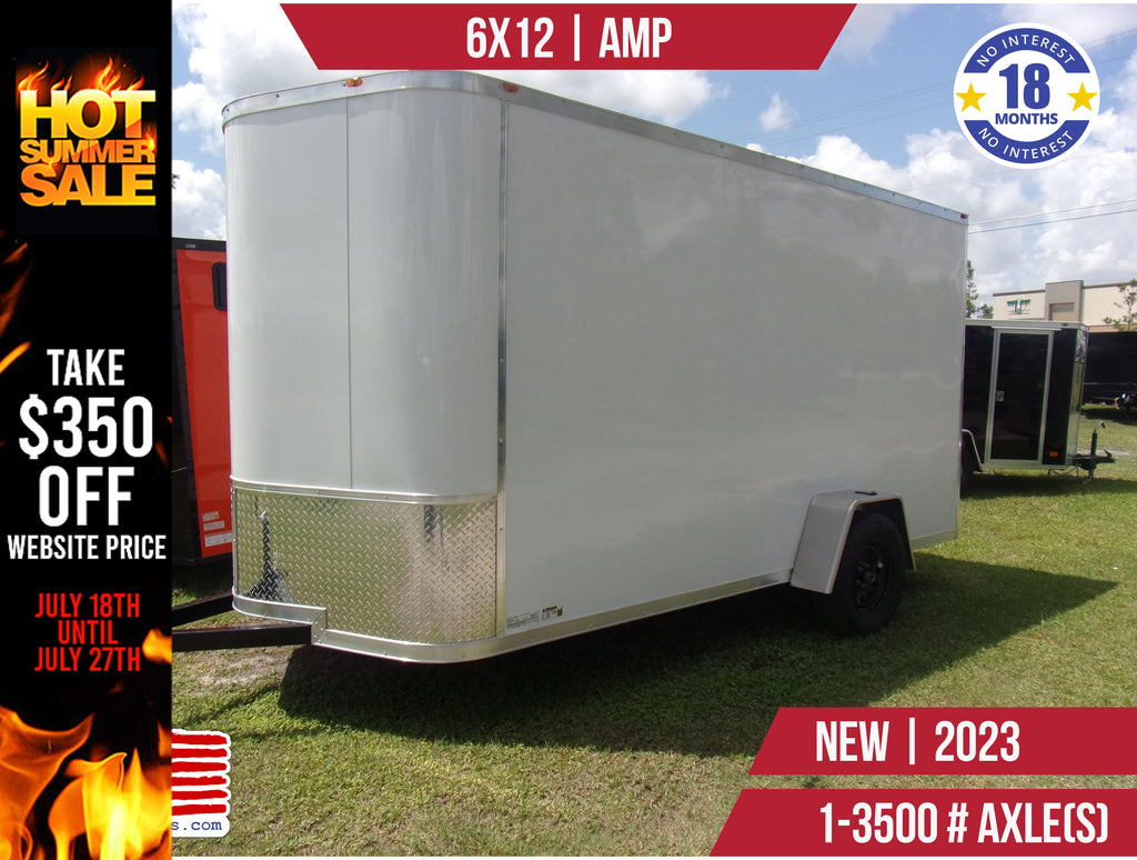 New 6x12 AMP Enclosed Trailer **SUMMER SALE! TAKE $350 OFF WEBSITE PRICE**