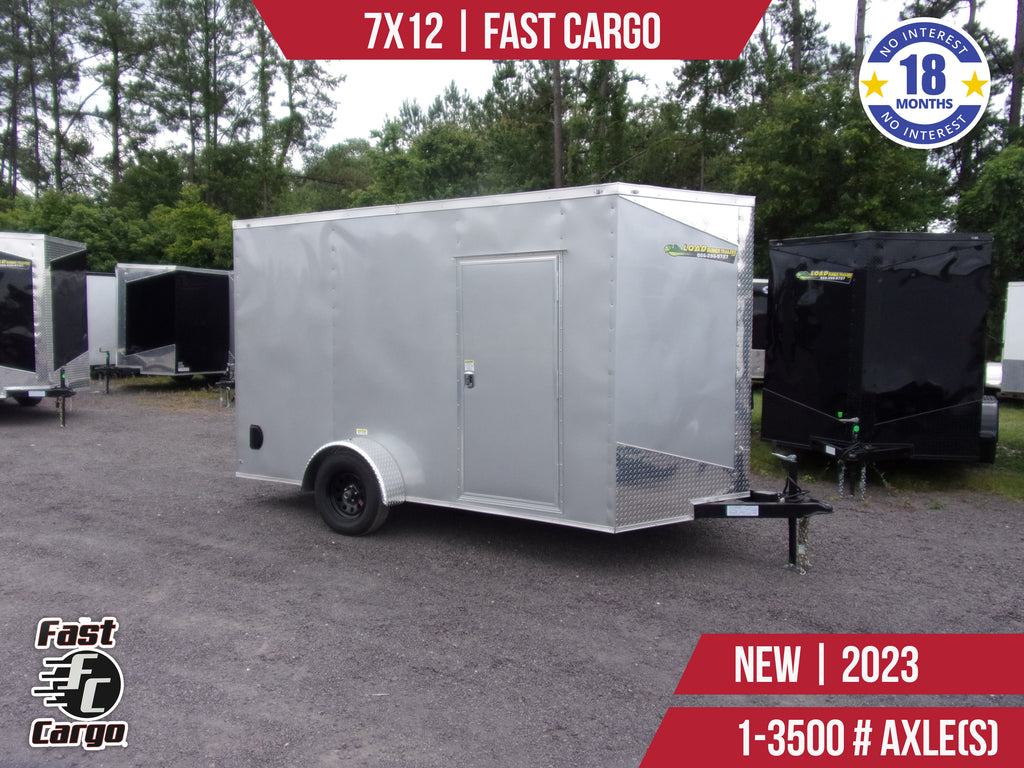 New 7x12 Fast Cargo Enclosed Trailer