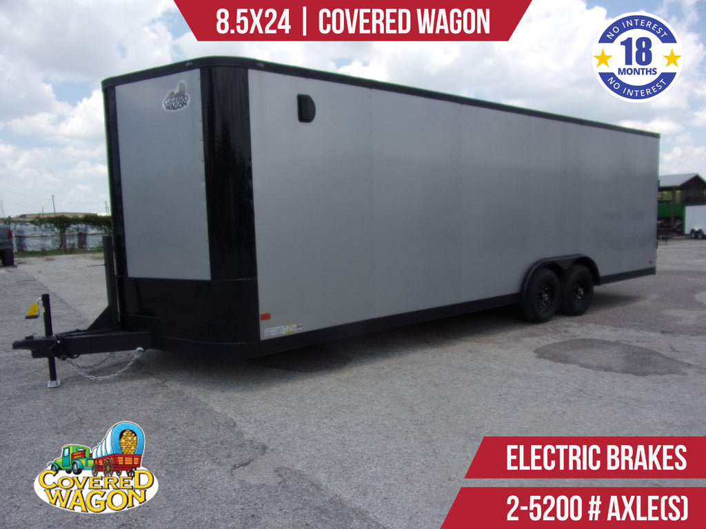 New 8.5x24 Covered Wagon Enclosed Trailer