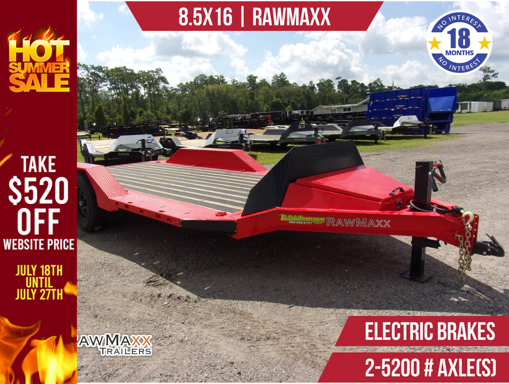 New 8.5x16 RawMaxx Car Hauler Trailer **SUMMER SALE! TAKE $520 OFF WEBSITE PRICE**