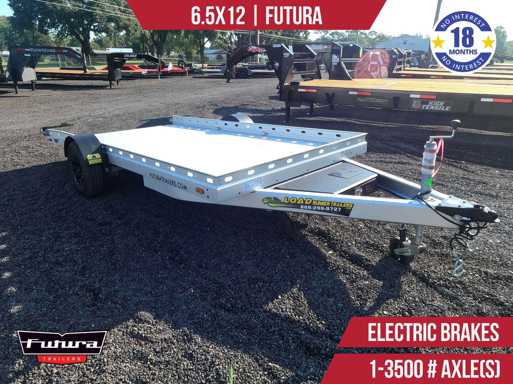 New 6.5x12 Futura Car Hauler Trailer