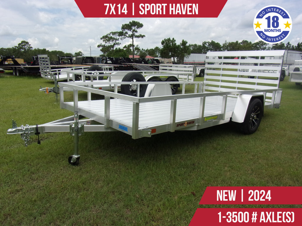 New 7x14 Sport Haven Utility Trailer