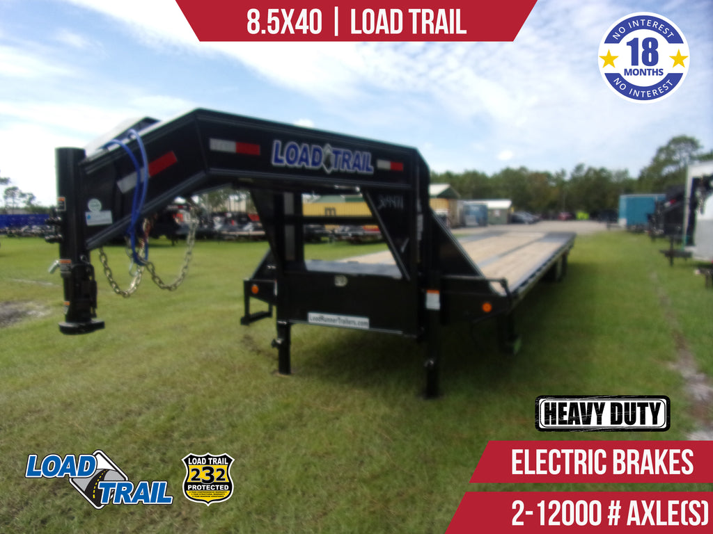 New 8.5x40 Load Trail Flatbed Gooseneck Trailer