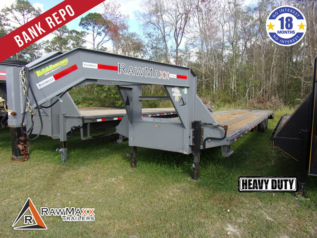Used 8.5x40 RawMaxx Flatbed Gooseneck Trailer **LARGEST USED TRAILER SELECTION IN FLORIDA!**
