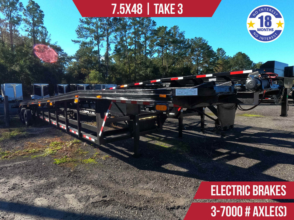 Used 7.5x48 TAKE 3 Car Hauler Wedge Trailer