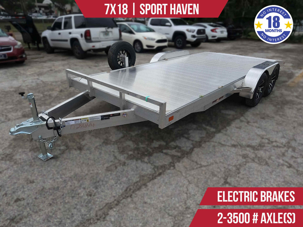 New 7x18 Sport Haven Car Hauler Trailer