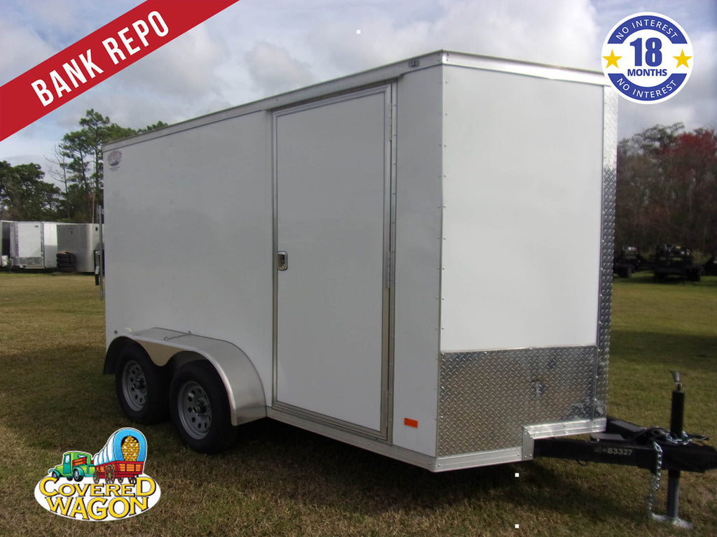 *BANK REPO* Used 6x12 Covered Wagon Enclosed Trailer