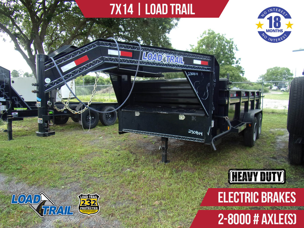 Used 7x14 Load Trail Dump Gooseneck Trailer