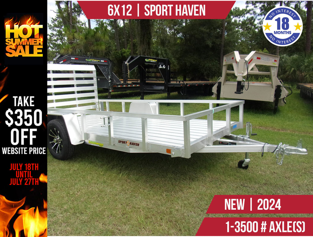 New 6x12 Sport Haven Utility Trailer **SUMMER SALE! TAKE $350 OFF WEBSITE PRICE**