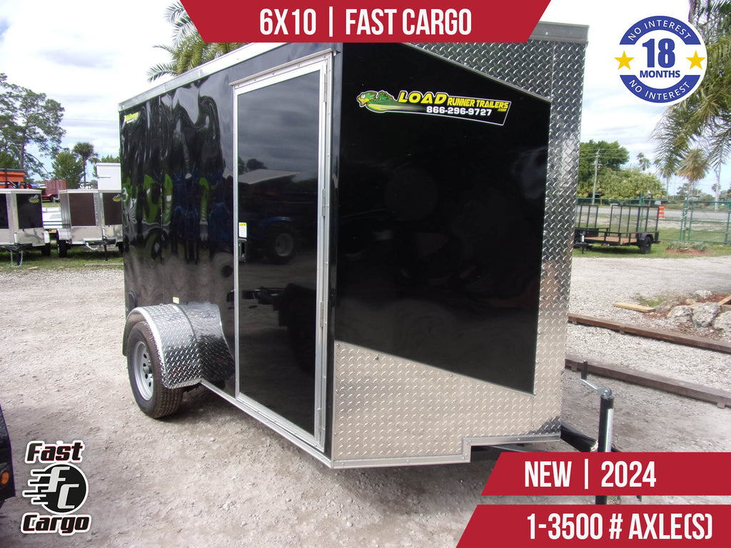 New 6x10 Fast Cargo Enclosed Trailer