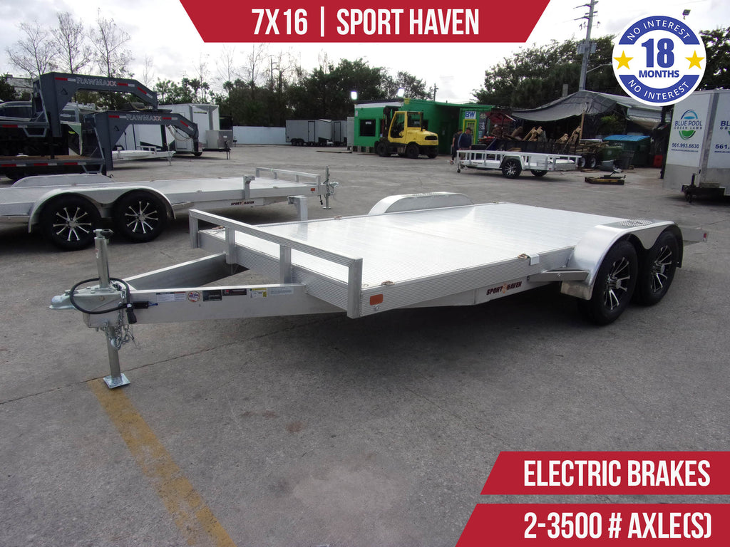 New 7x16 Sport Haven Car Hauler Trailer