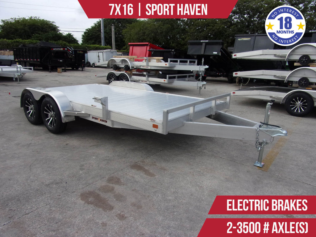 New 7x16 Sport Haven Car Hauler Trailer