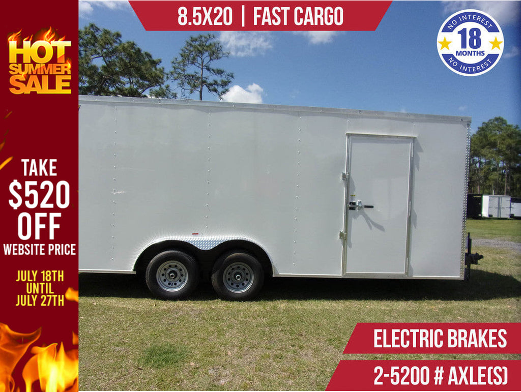 New 8.5x20 Fast Cargo Enclosed Trailer **SUMMER SALE! TAKE $520 OFF WEBSITE PRICE**