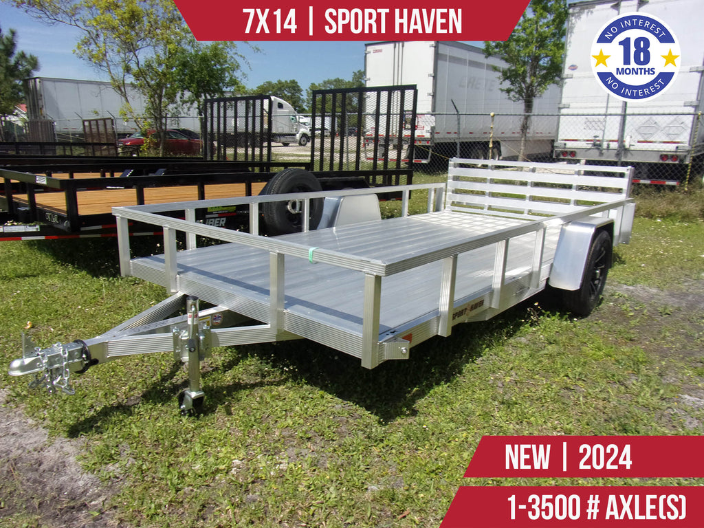 New 7x14 Sport Haven Utility Trailer