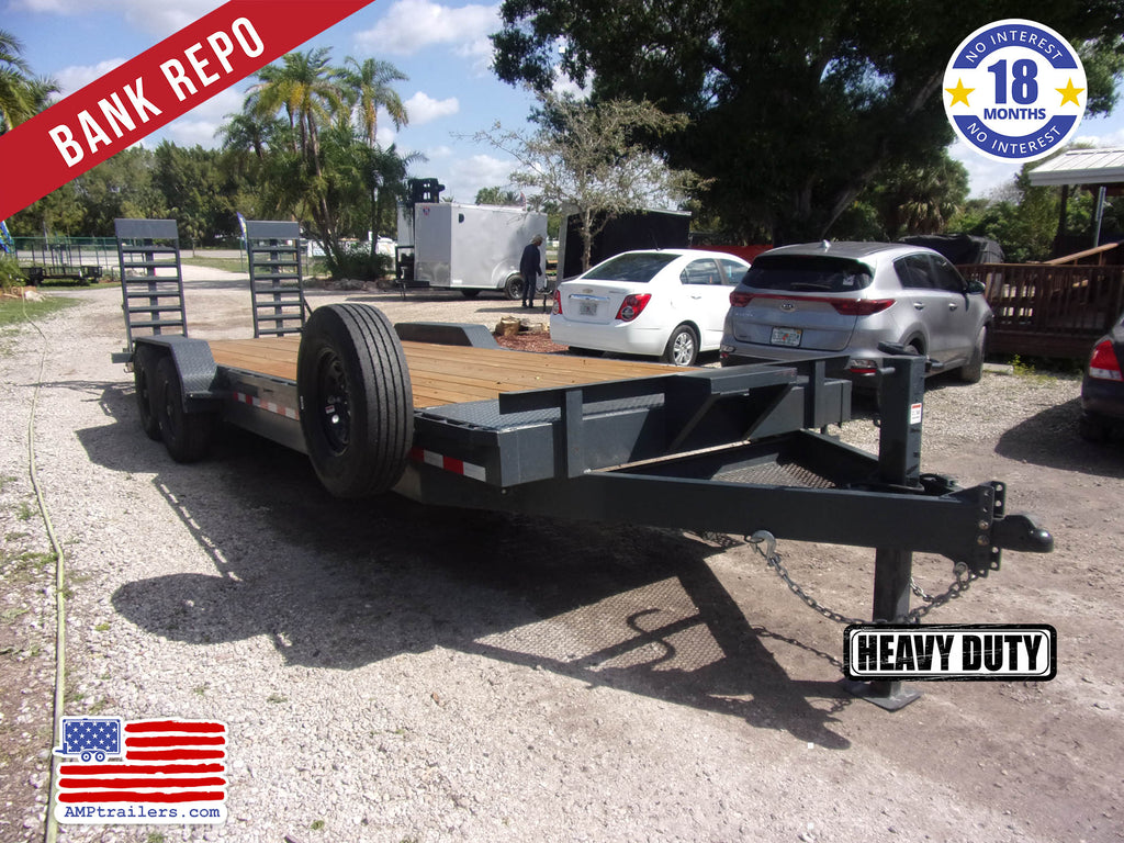 *BANK REPO* Used 7x24 AMP Equipment Hauler Trailer **LARGEST USED TRAILER SELECTION IN FLORIDA!**