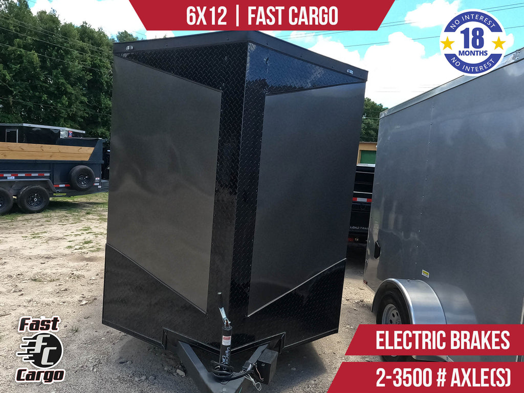 New 6x12 Fast Cargo Enclosed Trailer