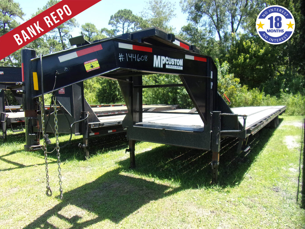 *BANK REPO* Used 8.5x38 MP CUSTOM TRAILER Flatbed Gooseneck Trailer