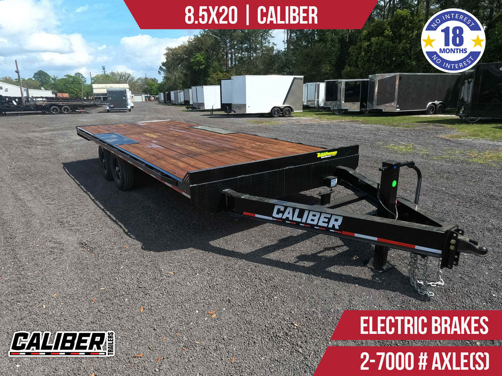 New 8.5x20 Caliber Flatbed Trailer