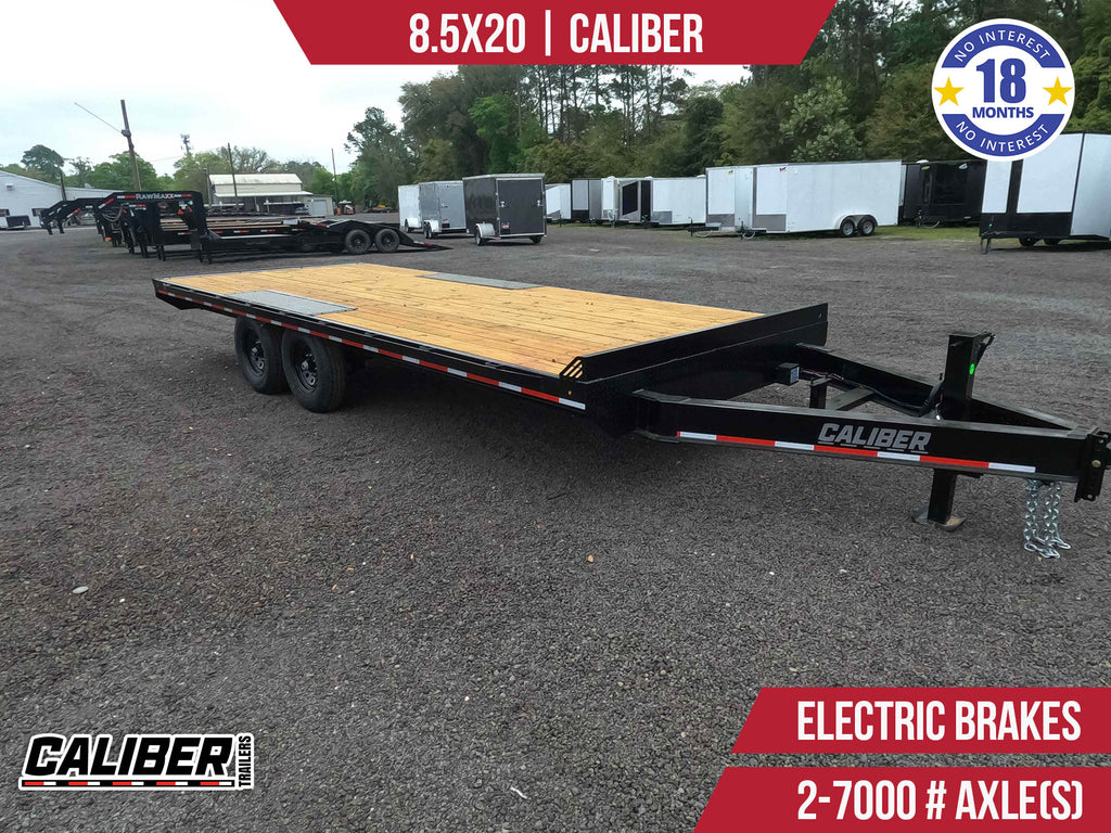 New 8.5x20 Caliber Flatbed Trailer