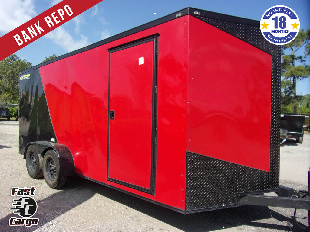 *BANK REPO* Used 7x16 Fast Cargo Enclosed Trailer