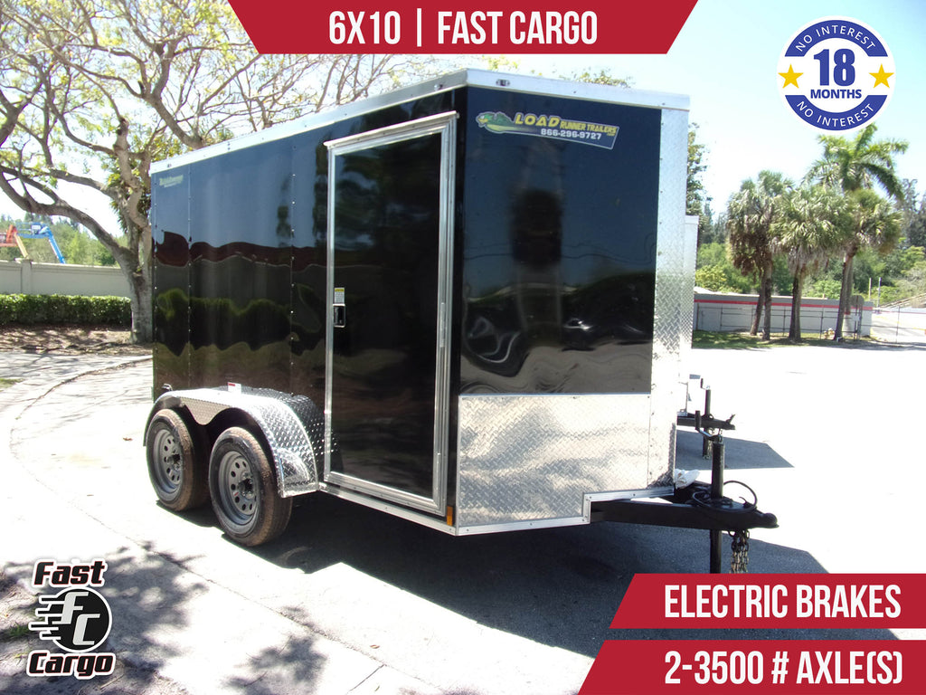 New 6x10 Fast Cargo Enclosed Trailer