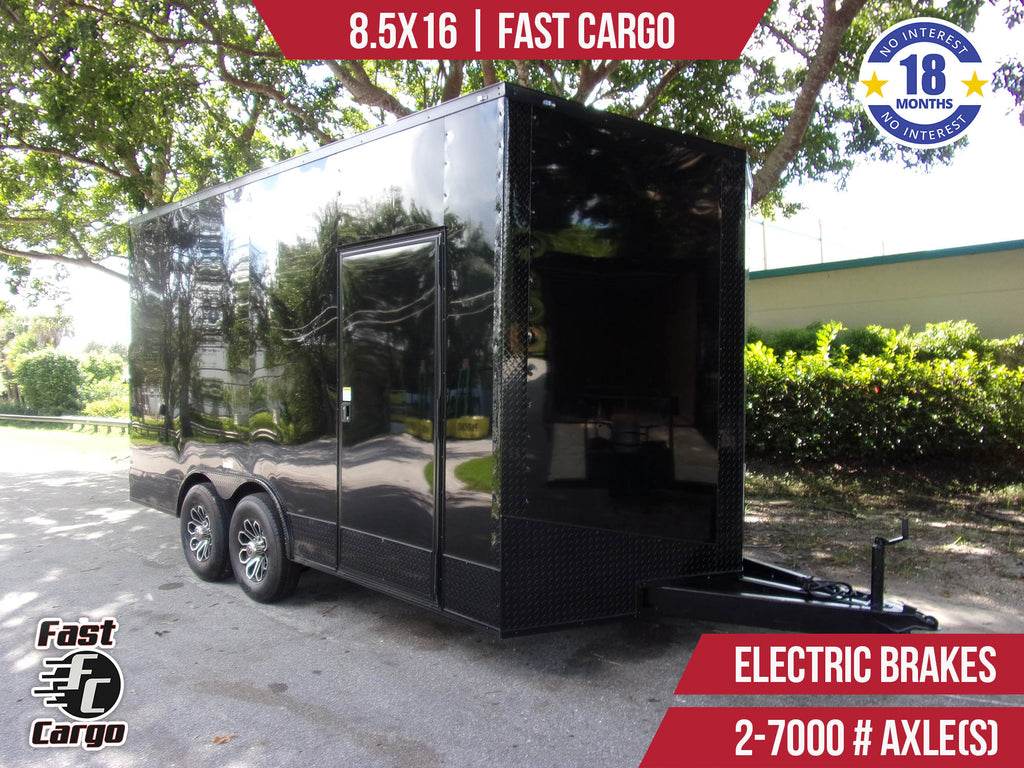 New 8.5x16 Fast Cargo Enclosed Trailer