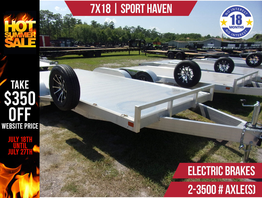 New 7x18 Sport Haven Car Hauler Trailer **SUMMER SALE! TAKE $350 OFF WEBSITE PRICE**