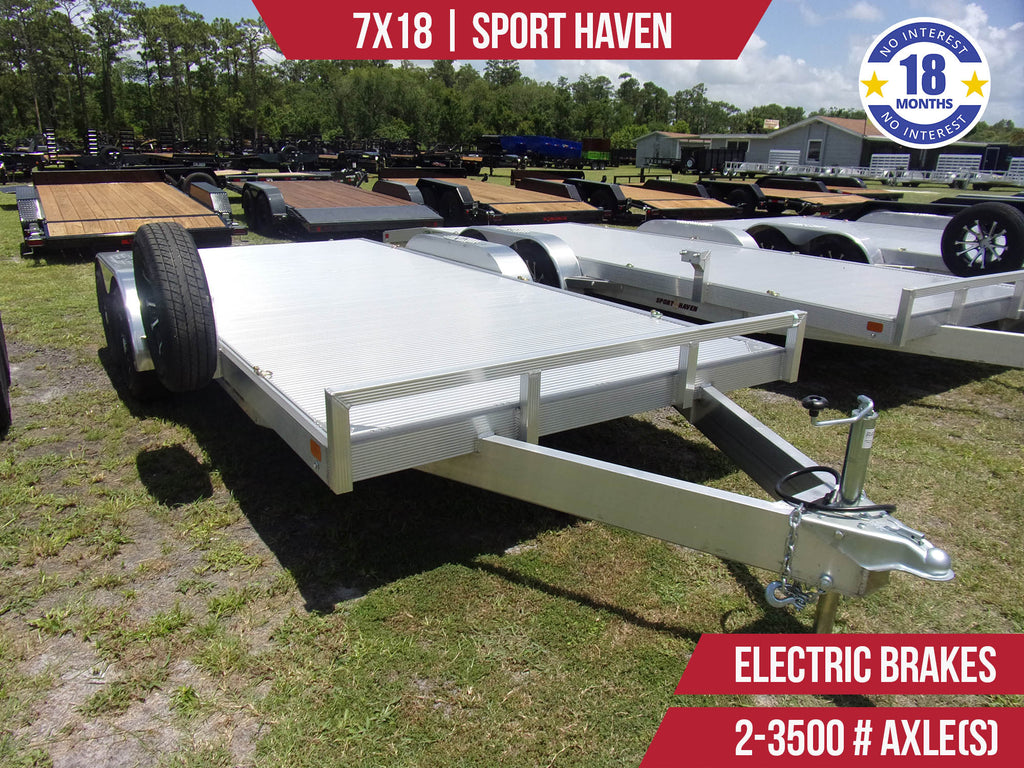 New 7x18 Sport Haven Car Hauler Trailer