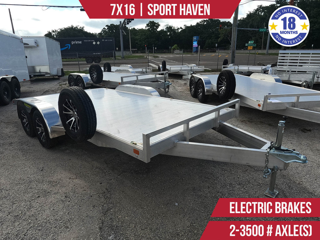 New 7x16 Sport Haven Car Hauler Trailer