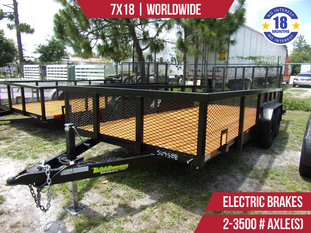 New 7x18 Worldwide Utility Trailer