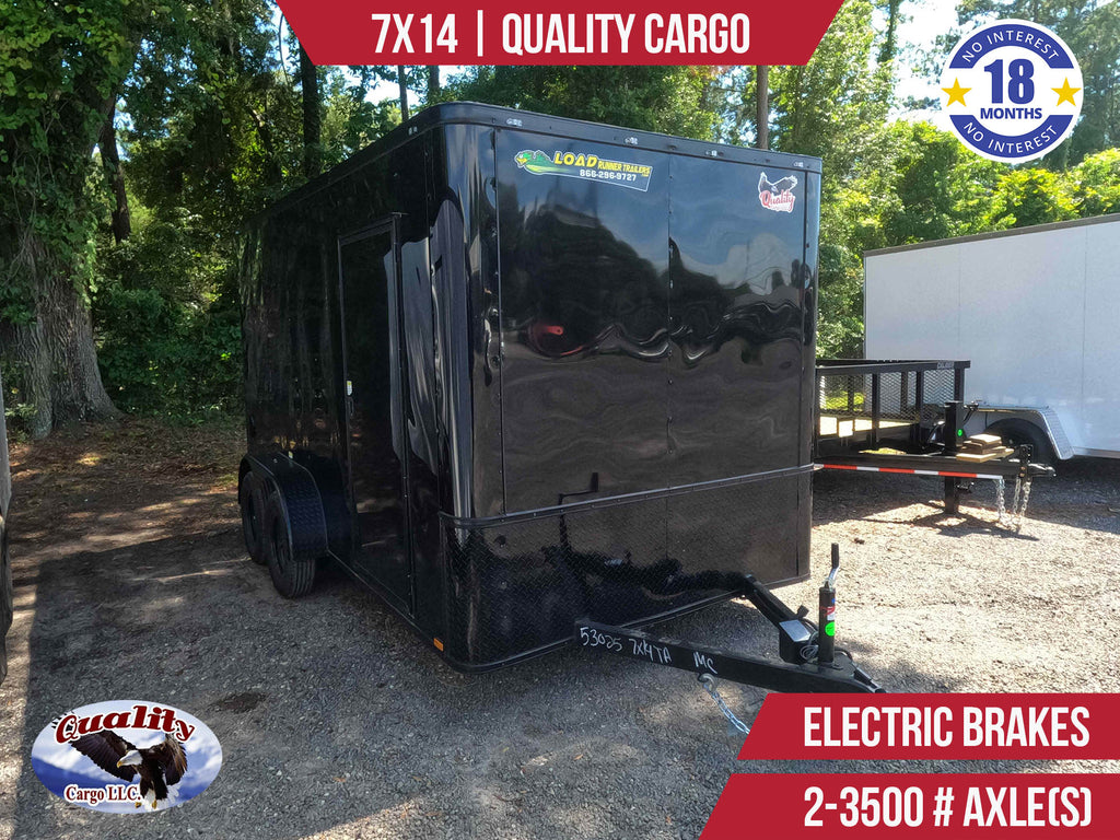 New 7x14 Quality Cargo Enclosed Trailer