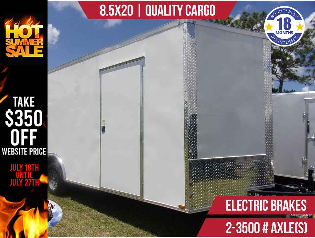 New 8.5x20 Quality Cargo Enclosed Trailer **SUMMER SALE! TAKE $350 OFF WEBSITE PRICE**