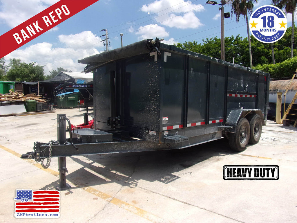 *BANK REPO* Used 7x16 AMP Dump Trailer