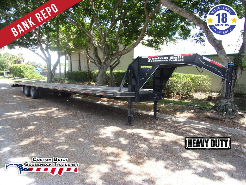 *BANK REPO* Used 8.5x40 Custom Built Gooseneck Flatbed Gooseneck Trailer