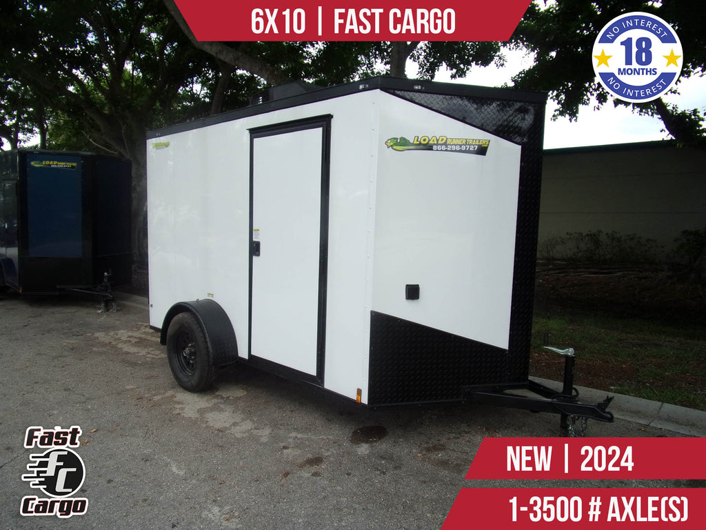 New 6x10 Fast Cargo Enclosed Trailer