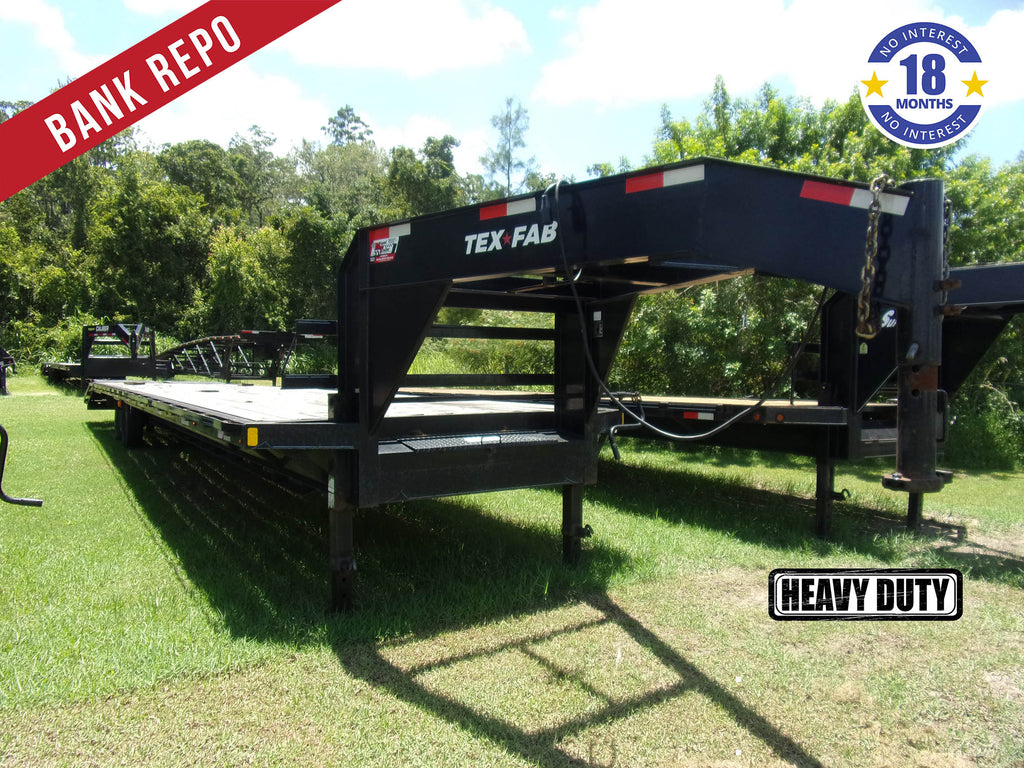 *BANK REPO* Used 8.5x40 TEX FAB Flatbed Gooseneck Trailer