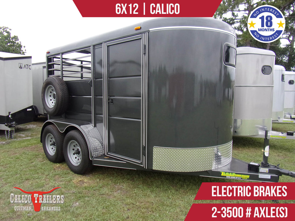 New 6x12 Calico Horse Trailer