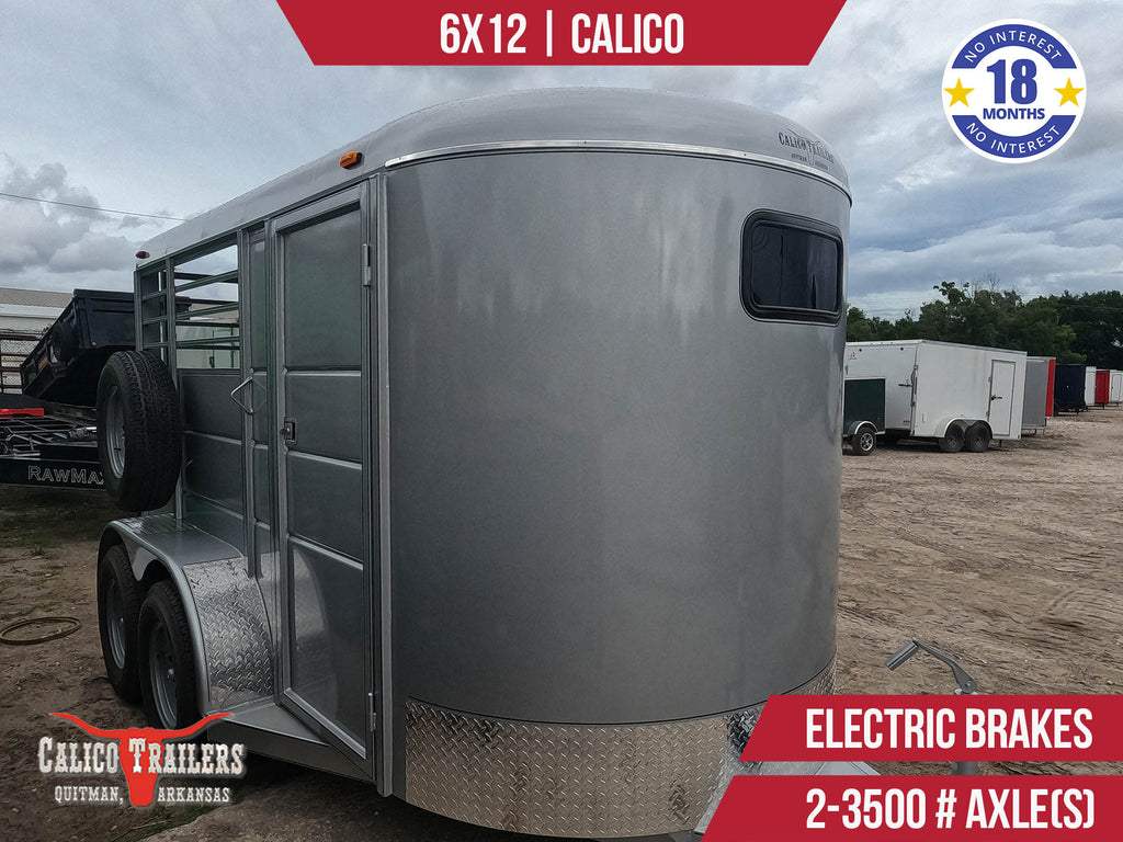 New 6x12 Calico Horse Trailer