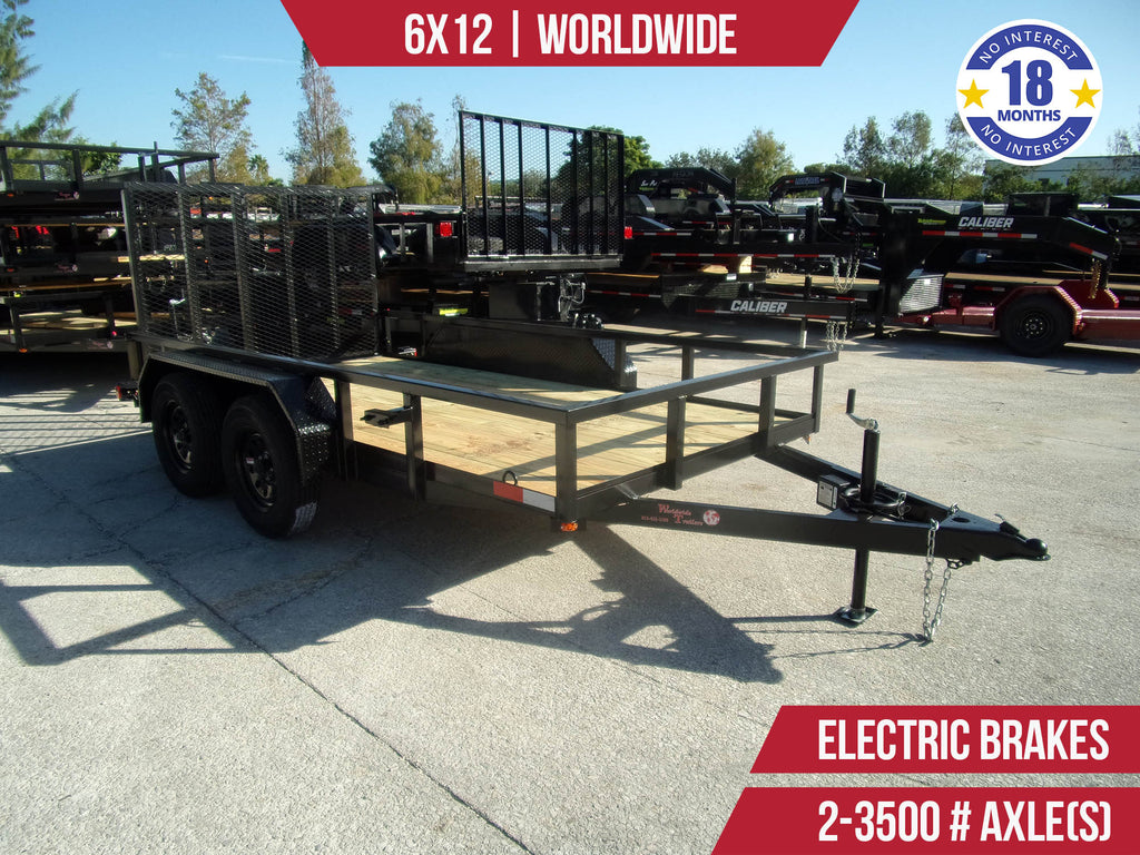 New 6x12 Worldwide Utility Trailer