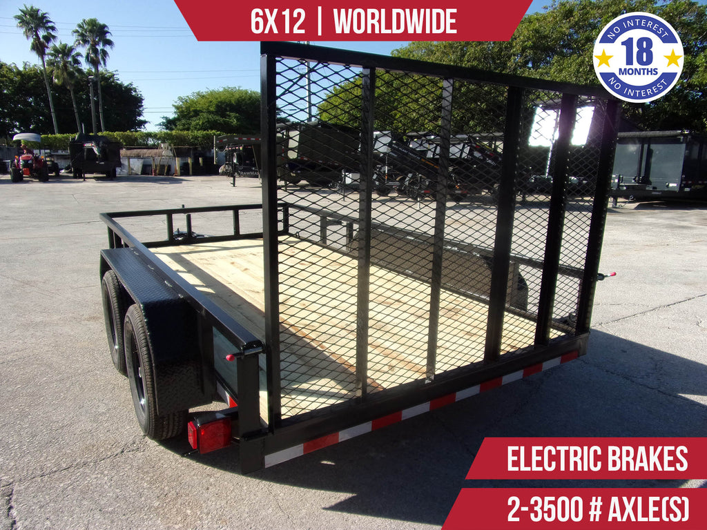 New 6x12 Worldwide Utility Trailer