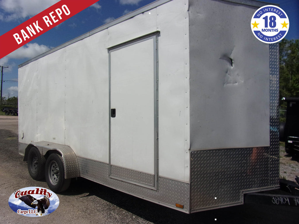 *BANK REPO* Used 7x16 Quality Cargo Enclosed Trailer