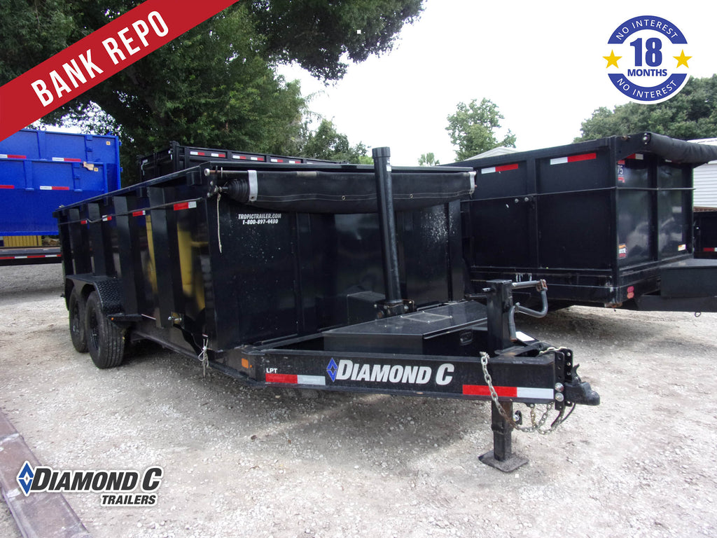 *BANK REPO* Used 7x16 Diamond C Dump Trailer