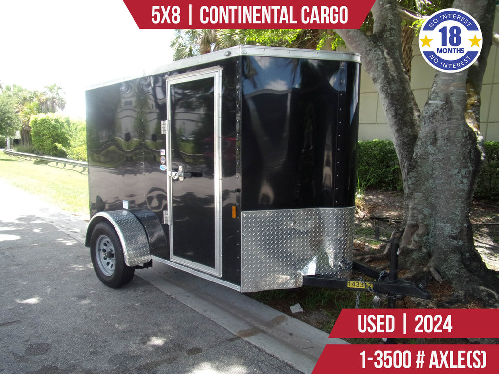 Used 5x8 CONTINENTAL CARGO Enclosed Trailer