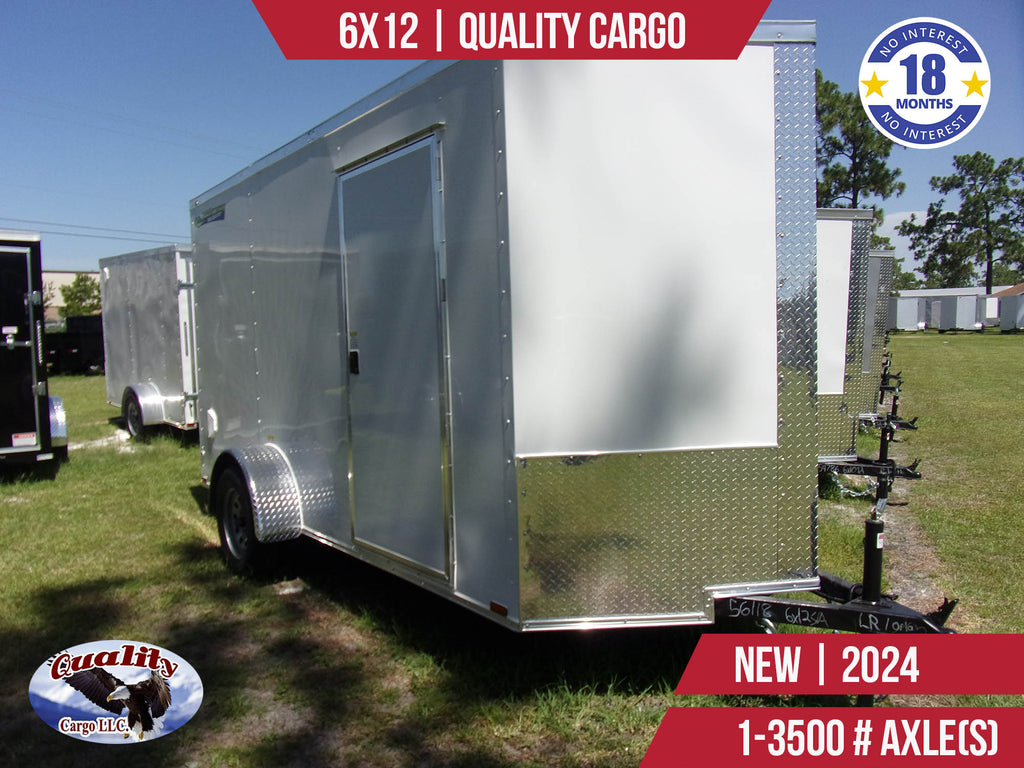 New 6x12 Quality Cargo Enclosed Trailer