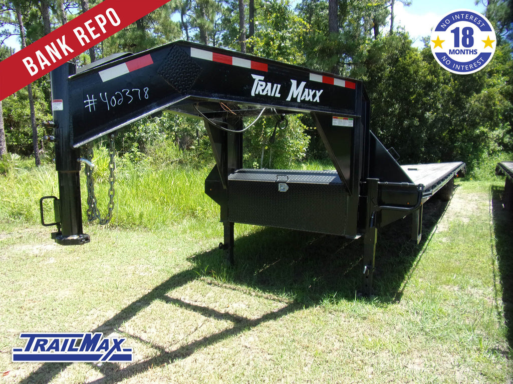 *BANK REPO* Used 8.5x40 TrailMaxx Flatbed Gooseneck Trailer