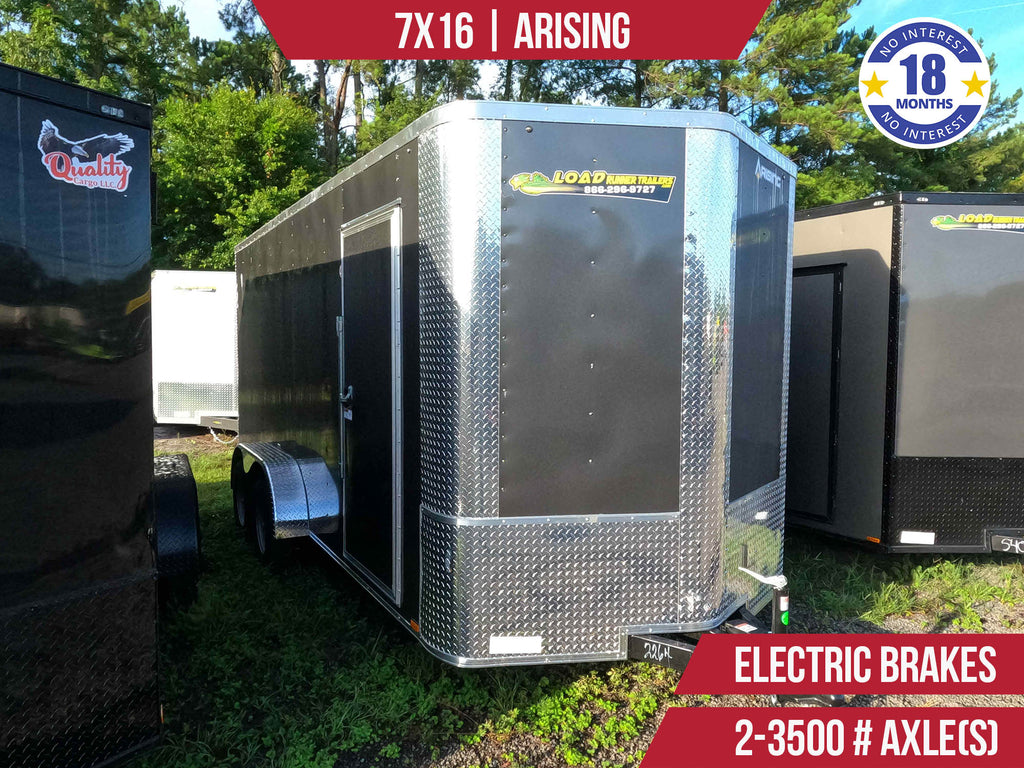 New 7x16 Arising Industries Enclosed Trailer